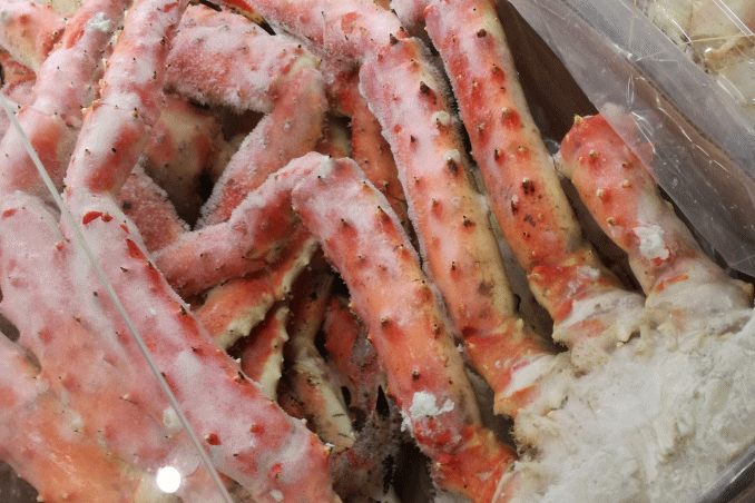 蟹、ホタテやいくら、鮭など北海道の海産物も豊富にあったよ